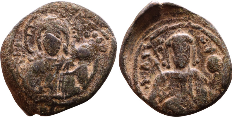 Alexius I (1081-1118) Tetarteron, Thessalonica, Obverse: IC-XC to left and right...