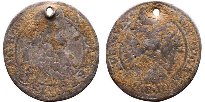Austria – 3 Kreuzer – XVII century

20mm 1,56g