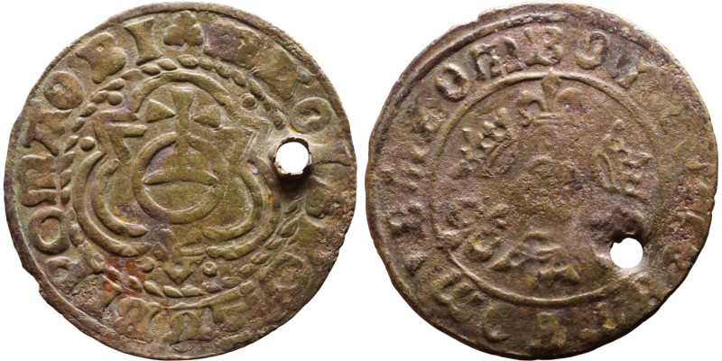 Germany – bronze coin – XVII century

23mm 1,28g