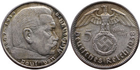 Germany – 5 Reichs mark  - 1938