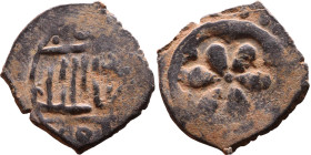 Seljuk (1037–1157) Bronze coin. Obverse: Arabic inscription. Reverse: Arabic inscription