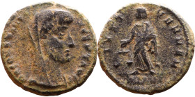 Divus Constantine i (337-340). Follis Obv: DV CONSTANTINVS PT AVGG, veiled head right Rev: No legend, Standing divus emperor
