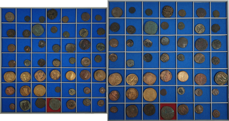 Antike: Lot 49 Stück antiker Kupfermünzen, meist Römische Republik. Lieferung er...