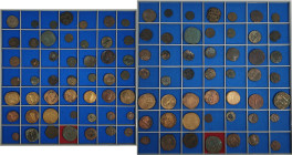 Antike: Lot 49 Stück antiker Kupfermünzen, meist Römische Republik. Lieferung erfolgt ohne den abgebildeten Schuber / delivery without the slipcase sh...