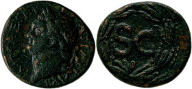 Vespasian (69 - 79): Æ As, Rom, für den Umlauf in Syrien, 8,52 g, Cohen 501, sehr schön.
 [differenzbesteuert]
