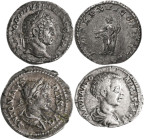 Caracalla (196 - 198 - 217): Lot 3 Stück, 3 x AR-Denar, VICTORIA PART MAX / SEVERI AVG PII FIL / P M TR P XVI COS IIII P P.
 [differenzbesteuert]