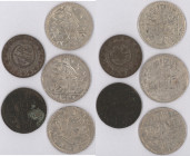 Osmanisches Reich: Lot 5 Stück, 3 x Großsilbermünzen und 2 x Kupfer.
 [differenzbesteuert]