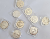 Australien: Elizabeth II. 1952-2022: 7 x 1 OZ Kookaburra der Jahrgänge 1990 - 1996, dabei noch Känguru 1993 + 2021. Lot 9 Münzen.
 [differenzbesteuer...