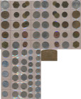 Belgisch Kongo: 70 Münzen aus der ehemaligen Belgischen Kolonie ca. 1910 - 1950, dabei 50 Francs 1944 aus Silber sowie weitere Kleinmünzen aus unedlen...