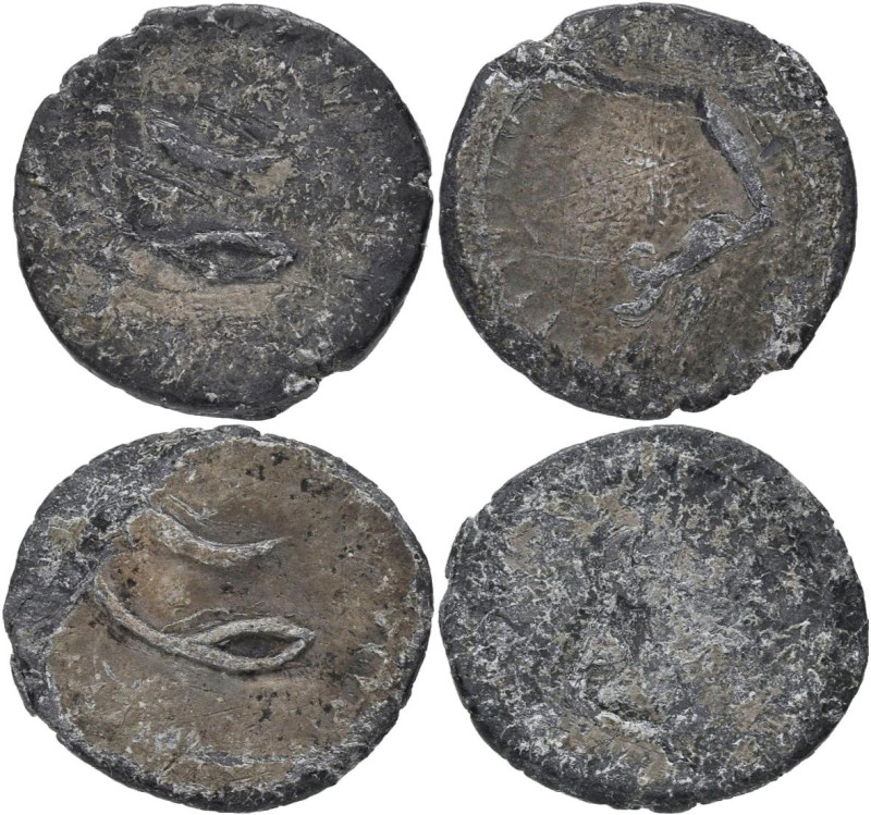 Britisch Ostafrika: Mombasa, British East Africa: 2 x gegossene Zinnmünze / cast...
