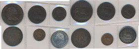 Ceylon / Sri Lanka: Georg III. 1802-1820: Kleines Set 6 Münzen mit Elefanten, dabei ½ + 1 + 2 Stivers 1815 (KM# 80, 81, 82) sowie 1/192 und 1/48 Rixdo...