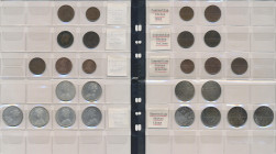 Indien: Fürstenstaaten / Princely States: Lot 13 Münzen aus Dhar, Sailana, Bikanir und Alwar. Dabei 7 Kupfermünzen und 6 Silbermünzen.
 [differenzbes...