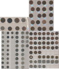 Indien: Britisch-Indien, Calcutta Mint: Umfangreiche Sammlung an Kleinmünzen von 1/12 Anna, ½ Pice, Quarter Anna bis zur 1/4 Rupie aus Silber ca. 1860...