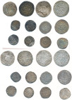 Großbritannien: England 13tes bis 15tes Jhd.: 12 Kleinmünzen (Long Cross Penny, Groat), langes Kreuz mit drei Kügelchen in jedem Winkel. Nicht näher b...