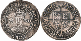 Großbritannien: Edward VI. 1547-1553: Shilling ND (1551-1553) / 12 Pence. KM# -, Seaby 2482. Um sehr schön.
 [differenzbesteuert]