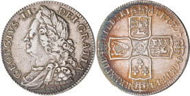 Großbritannien: George II. 1727-1760: Halfcrown 1746. 14,95 g. LIMA, Rand DECIMO NONO. KM# 584.3, Seaby 3695A. Sehr schön+.
 [differenzbesteuert]