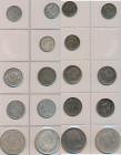 Großbritannien: George III. 1760-1820: Sammlung Silbermünzen des Königs, dabei 3 x Sixpence 1816-18 (KM# 665), 4 x Shilling (KM 666) sowie 2 x ½ Crown...