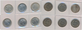 Großbritannien: Victoria 1837-1901: 6 x Shilling 1843 - 1886. KM# 734. Sehr schön - vorzüglich.
 [differenzbesteuert]