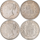 Großbritannien: Victoria 1837-1901: 2 x ½ Crown (Halfcrown) 1874+1879. KM# 756. Beide sehr schön. Lot 2 Münzen.
 [differenzbesteuert]