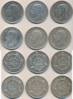 Großbritannien: George V. 1910-1936: 6 x ”Wreath” Crown / Kranzkrone der Jahrgänge 1927, 1928, 1929, 1930, 1931 und 1933. Sie waren nicht für den Umla...