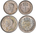 Großbritannien: George VI. 1936-1952: Maundy Set 1937 (1, 2, 3 und 4 Pence) KM# MDS 195. In Quadrumdose aufbewahrt, vorzüglich.
 [differenzbesteuert]...