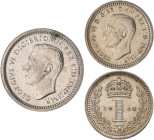 Großbritannien: George VI. 1936-1952: Maundy Set 1946 (1, 2, 3 und 4 Pence) KM# MDS 205. In Quadrumdose aufbewahrt, vorzüglich - Stempelglanz.
 [diff...