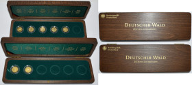 Deutschland: 7 x 20 Euro Gold Gedenkmünzen aus der Serie Deutscher Wald. Dabei 2 x 2010 Eiche, 2 x 2011 Buche, je 1x 2012 Fichte, 2013 Kiefer und 2014...