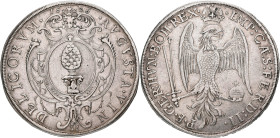Altdeutschland und RDR bis 1800: Augsburg: Taler (Reichstaler) 1626, mit Titel Ferdinand II. 29,06 g, Davenport 5021, Forster 184. Winziger Randfehler...