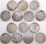 Altdeutschland und RDR bis 1800: Bayern, Maximilian I. 1598-1651: 7 x 2 Kreuzer / Halbbatzen. Dabei die Jahrgänge 1623, 1624 (5x) und 1625. Hahn 93, s...