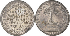 Altdeutschland und RDR bis 1800: Brandenburg-Bayreuth, Georg Wilhelm 1712-1726: 1/12 Taler 1726, Bayreuth, auf seinen Tod, 3,16 g, Slg. Wilmersdörffer...
