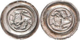 Altdeutschland und RDR bis 1800: Braunschweig-Lüneburg, Heinrich der Löwe 1142-1195: Brakteat, Löwe schreitet nach links, 0,48 g, vorzüglich.
 [diffe...