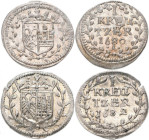 Altdeutschland und RDR bis 1800: Friedberg, Reichsburg, Hans Eitel Diede zum Fürstenstein 1671-1685: Kreuzer 1680 + 1682. KM# 47, Lejeune 65. Vorzügli...