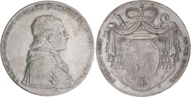 Altdeutschland und RDR bis 1800: Gurk-Bistum, Franz Xaver von Salm-Reifferscheid 1782-1822: Konventionstaler 1801, 27,85 g, Davenport 40, sehr schön....