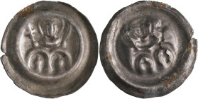 Altdeutschland und RDR bis 1800: Halberstadt-Bistum, Ludolf I. von Schladen 1236-1241: Brakteat, Brustbild des Hl. Stephan mit Kreuzstab und Palmzweig...