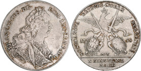 Altdeutschland und RDR bis 1800: Nürnberg: Taler 1758 (Konventionstaler), mit Titel und Brustbild Franz I. Stephan. 27,85 g. Davenport 2485, Kellner 3...