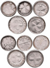 Altdeutschland und RDR bis 1800: Polen: Lot 5 Stück, Zeit der Wenden um 1000, Denar, Krummstab/Dickkreuz 3 x und Kreuz/Dickkreuz, übliche Prägeschwäch...