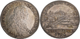 Altdeutschland und RDR bis 1800: Regensburg: Konventionstaler 1754 ICB, mit Titel Franz I., 28,09 g, Beckenbauer 7101, Davenport 2618, Plato 145, fein...