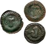 Altdeutschland und RDR bis 1800: Rostock, Stadt: Kupfer-Scherf 1595, 1606 und 1607. Ab Kunzel 224. Um sehr schön, Lot 3 Münzen.
 [differenzbesteuert]...