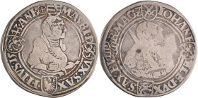 Altdeutschland und RDR bis 1800: Sachsen, Johann Friedrich der Großmütige und Moritz 1541-1547: Taler 1543, Annaberg, Münzzeichen kreuz im Kreis. Dave...
