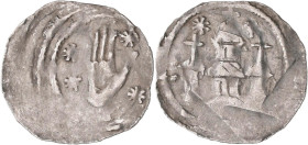 Altdeutschland und RDR bis 1800: Salzburg-Erzbistum, Adalbert II. vom Böhmen 1168-1200: Pfennig, Laufen, Hand umgeben von 8-strahligen Sternen / 3-tür...