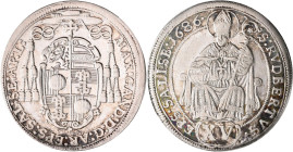 Altdeutschland und RDR bis 1800: Salzburg, Max Gandolph Graf Kuenburg 1668-1687: 15 Kreuzer 1686, 5,73 g, Zöttl 2017, Probszt 1674, sehr schön - vorzü...