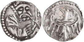Altdeutschland und RDR bis 1800: Schlesien, Liegnitz: Heller, 15. Jhd., Brustbild des Petrus mit Schlüssel / Adler, Friedensburg 588, 0,26 g, vorzügli...