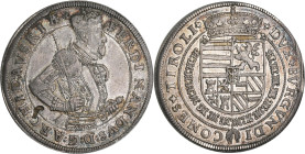 Haus Habsburg: Erzherzog Ferdinand 1564-1595: Reichstaler o. J., Hall, 28,6 g, Davenport 8095, Schrötlingsfehler, sehr schön.
 [differenzbesteuert]