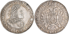 Haus Habsburg: Ferdinand III. 1625-1637-1657: Taler / Reichstaler 1651 KB, Kremnitz. 28,38 g. Davenport 3198, Herinek 478, Voglh. 197. 28,7 g. Schrötl...