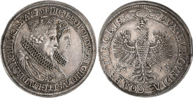 Haus Habsburg: Erzherzog Leopold V. 1619-1632: Doppeltaler / Doppelter Reichstaler o.J. (Posthume Prägung von 1635), Hall. Auf seine Vermählung mit Cl...
