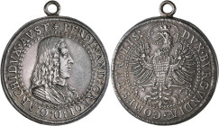 Haus Habsburg: Erzherzog Ferdinand Karl 1632-1662: Doppeltaler / Doppelter Reichstaler o.J. (1646), Hall. Brustbild, FERDINAND CAROL D G ARCHIDVX AVST...