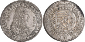 Haus Habsburg: Erzherzog Ferdinand Karl 1632-1662: Taler / Reichstaler 1654, Hall. 28,48 g. Davenport 3367, Moser/Tursky 513. Fast vorzüglich.
 [diff...
