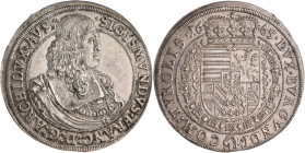 Haus Habsburg: Erzherzog Sigismund Franz 1662-1665: Taler / Reichtaler 1665, Hall. 28,40 g. Davenport 3370, Moser/Tursky 531. Kleine Kratzer, sonst vo...