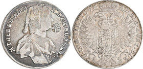 Haus Habsburg: Maria Theresia 1740-1780: Taler 1764 Hall. 27,16 g, Herinek 460, Davenport 1121. Mit einem nicht näher bestimmten Gegenstempel / Counte...
