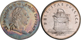 Haus Habsburg: Leopold II. 1790-1792: Jeton 1790 von J. G. Busen / Krönungsjeton, Silberabschlag des Doppeldukaten 1790 auf die Wahl zum Deutschen Kai...